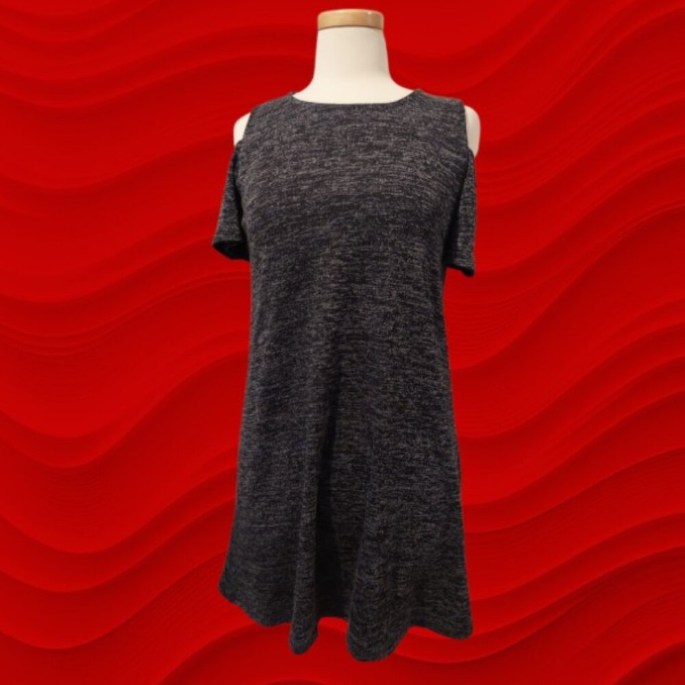 SALE! Pre-Loved Bobbie Brooks Melange Cold Shoulder Shift Dress/Tunic-Large